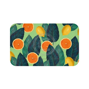 Oranges And Lemons Green Bath Mat Large 34X21 Home Decor