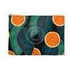 Oranges And Lemons Pattern Black Accessory Pouch Bags