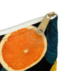 Oranges And Lemons Pattern Black Accessory Pouch Bags
