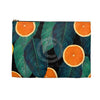 Oranges And Lemons Pattern Black Accessory Pouch Bags