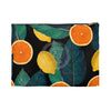 Oranges And Lemons Pattern Black Accessory Pouch Large / Bags