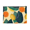 Oranges And Lemons Pattern Light Yellow Accessory Pouch Large / Black Bags