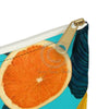 Oranges And Lemons Pattern Teal Accessory Pouch Bags