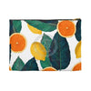 Oranges And Lemons Pattern White Accessory Pouch Large / Black Bags