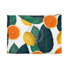 Oranges And Lemons Pattern White Accessory Pouch Small / Bags