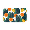 Oranges And Lemons White Bath Mat Large 34X21 Home Decor