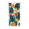Oranges And Lemons White Exotic Chic Polycotton Towel Beach 36X72 Home Decor