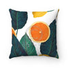 Oranges And Lemons White Ii Chic Square Pillow Home Decor