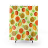 Oranges Limes And Lemons Yellow Shower Curtain 71X74 Home Decor