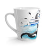 Orca And The Boat Watercolor Latte Mug Mug