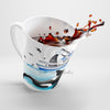 Orca And The Boat Watercolor Latte Mug Mug