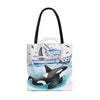 Orca And The Boat Watercolor Tote Bag Bags