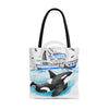 Orca And The Boat Watercolor Tote Bag Large Bags