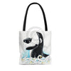 Orca Breaching Doodle Ink Tote Bag Bags
