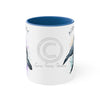 Orca Killer Whale Born Free Splash Ink Accent Coffee Mug 11Oz Blue /