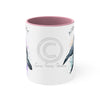 Orca Killer Whale Born Free Splash Ink Accent Coffee Mug 11Oz Pink /
