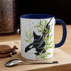 Orca Killer Whale In Kelp Ink Art Accent Coffee Mug 11Oz