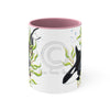 Orca Killer Whale In Kelp Ink Art Accent Coffee Mug 11Oz Pink /