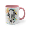 Orca Killer Whale Love Splash Ink Accent Coffee Mug 11Oz