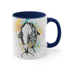 Orca Killer Whale Love Splash Ink Accent Coffee Mug 11Oz