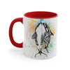 Orca Killer Whale Love Splash Ink Accent Coffee Mug 11Oz