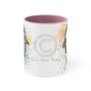 Orca Killer Whale Love Splash Ink Accent Coffee Mug 11Oz Pink /