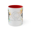 Orca Killer Whale Love Splash Ink Accent Coffee Mug 11Oz Red /