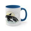 Orca Killer Whale Mom And Baby Sun Ink Accent Coffee Mug 11Oz