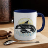 Orca Killer Whale Mom And Baby Sun Ink Accent Coffee Mug 11Oz