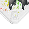 Orca Killer Whale Pod Free Rainbow Splash Watercolor Bath Mat Home Decor