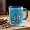 Orca Killer Whale Tlingit Tribal Blue Ink Accent Coffee Mug 11Oz