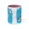 Orca Killer Whale Tlingit Tribal Blue Ink Accent Coffee Mug 11Oz Pink /