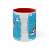 Orca Killer Whale Tlingit Tribal Blue Ink Accent Coffee Mug 11Oz Red /