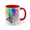 Orca Killer Whale Tlingit Tribal Rainbow Ink Accent Coffee Mug 11Oz