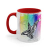 Orca Killer Whale Tlingit Tribal Rainbow Ink Accent Coffee Mug 11Oz