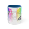 Orca Killer Whale Tlingit Tribal Rainbow Ink Accent Coffee Mug 11Oz Blue /