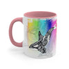 Orca Killer Whale Tlingit Tribal Rainbow Ink Accent Coffee Mug 11Oz Pink /