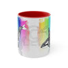 Orca Killer Whale Tlingit Tribal Rainbow Ink Accent Coffee Mug 11Oz Red /