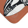 Orca Killer Whale Tribal Burnt Orange Ink Art Bath Mat Home Decor