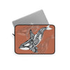 Orca Killer Whale Tribal Burnt Orange Ink Art Laptop Sleeve