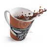 Orca Killer Whale Tribal Burnt Orange Ink Art Latte Mug Mug