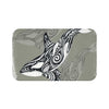 Orca Killer Whale Tribal Grey Green Evergreen Ink Art Bath Mat 34 × 21 Home Decor