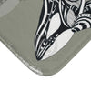 Orca Killer Whale Tribal Grey Green Evergreen Ink Art Bath Mat Home Decor
