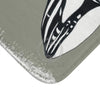 Orca Killer Whale Tribal Grey Green Evergreen Ink Art Bath Mat Home Decor