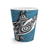 Orca Killer Whale Tribal Indigo Blue Ink Art Latte Mug Mug