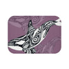 Orca Killer Whale Tribal Mauve Purple Ink Art Bath Mat 24 × 17 Home Decor