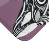 Orca Killer Whale Tribal Mauve Purple Ink Art Bath Mat Home Decor