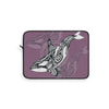 Orca Killer Whale Tribal Mauve Purple Ink Art Laptop Sleeve 12