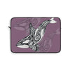 Orca Killer Whale Tribal Mauve Purple Ink Art Laptop Sleeve 13