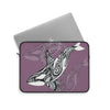 Orca Killer Whale Tribal Mauve Purple Ink Art Laptop Sleeve